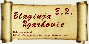 Blaginja Ugarković vizit kartica